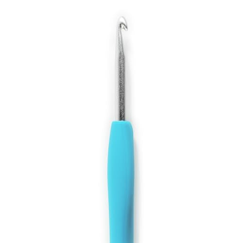 Clover 1046/7 Blue Amour Crochet Hook, Size 7, 4.5mm - size: 4.5mm