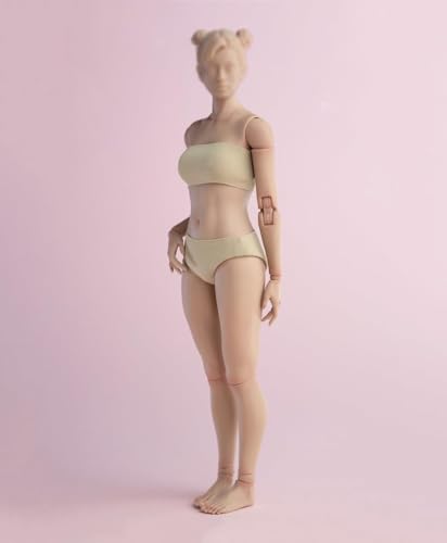 1/6 Scale Female Body,12inch Worldbox Super Flexible Joint Body Standard Version Pale Suntan Skin Articulated Body Doll Action Figure Body Collection (Light Suntan Skin) - color: Light Suntan Skin