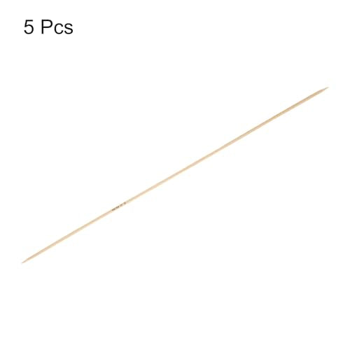 HARFINGTON 5Pcs Bamboo Knitting Needles Double Pointed Size US 0(2mm) Carbonized 7.9 Inch(20cm) Straight for Handmade Creative DIY Knitting Craft Yarn - color: Brown, size: US 0(2mm)