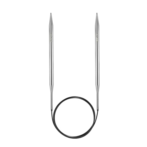 Soosui 6.5 mm Circular Knitting Needles US10.5|32 inches/80 Centimeters Long | Circular Knitting Needle, Made of Metal, Suitable for Weaving Scarves, Blankets, etc. - size: US10.5/6.5MM