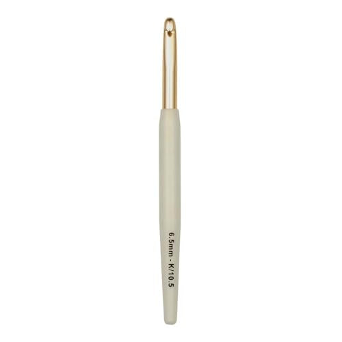 Knitter’s Pride Pearl Single-Ended Aluminum Crochet Hook - 6.50mm - size: 6.50 mm