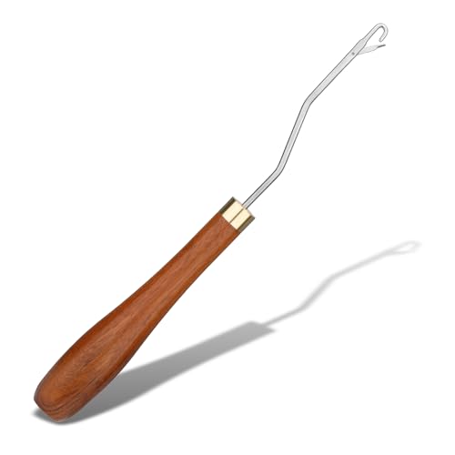 Giwrmu Latch Hook Tool, Small Bent Latch Hooks, Rug Hook (Type 2) | Wooden Bent Latch Hooks, Crochet Needle for Crochet Rug, Micro Braids, Hair Extension, Carpet Crafts - color: Type 2, size: Small Bent Hook