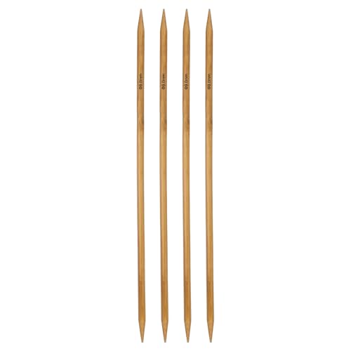 HARFINGTON 4Pcs Double Pointed Knitting Needles Size US 13 (9mm) 16" Long Carbonized Bamboo Straight Knitting Needles for Beginners Handmade Creative DIY Craft Yarn Projects - size: Size US 13 (9mm)