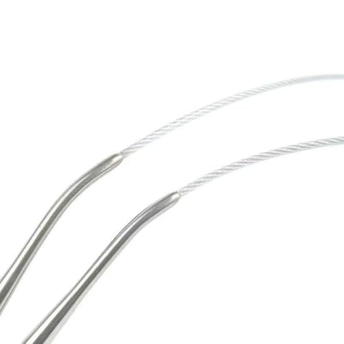 Aolfior Stainless Steel Circular Knitting Needles Size 11 16 Inch 8.0 mm Set Round Metal (Silver, 16 inch-11-(8.0mm)) Suitable for Beginners and Experienced Knitters Alike. - size: 16 inch-11-(8.0mm)