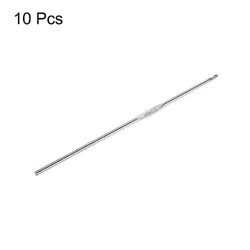 uxcell Stainless Steel Crochet Hook 2mm US Size 4 Knitting Needles for DIY Craft Yarn 10Pcs - size: 2mm