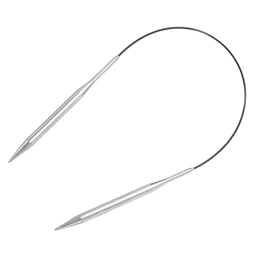 uxcell Size US 10.25 (6.5mm) Knitting Needles Circular Needle 16 Inch(40cm) Round Metal Stainless Steel Needle for Handmade Projects DIY Knitting Black - color: Black, size: 16 inch Size US 10.25 (6.5mm)