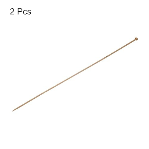 HARFINGTON 3mm Bamboo Knitting Needle Straight Single Pointed 13.8 Inch Long Wooden Sweater Knitting Needles US Size 2.5 for Yarn Beginners Hand Sock DIY - size: 3mm US Size 2.5