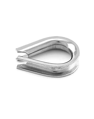 YAMASO 50pcs 1/8" M3 Stainless Steel Thimble for Diameter Wire Rope Cable Thimbles Rigging - style: M3(1/8")-50pcs