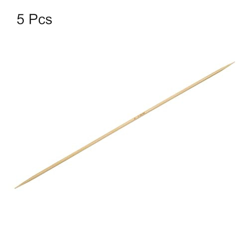 HARFINGTON 5Pcs Bamboo Knitting Needles Double Pointed US 1.5(2.5mm) 7.9 Inch(20cm) Straight for Handmade Creative DIY Knitting Craft Yarn, Yellow - color: Yellow, size: US 1.5(2.5mm)