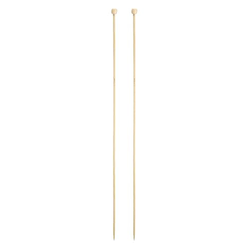 HARFINGTON 2.75mm Bamboo Knitting Needle Straight Single Pointed 13.8 Inch Long Wooden Sweater Beginners Hand Knitting Needles US Size 2 for Yarn Hand DIY - size: 2.75mm US Size 2