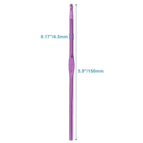 Bivethoi Aluminum Crochet Hook 4.5mm, 20 Pcs | Knitting Needles, Bulk Set, For Craft Yarn, For Beginners - size: 4.5mm
