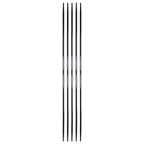 Prym 8" Ergonomic Double Point Knitting Needles, Carbon, US 0 (2mm) - size: US 0 (2 mm)