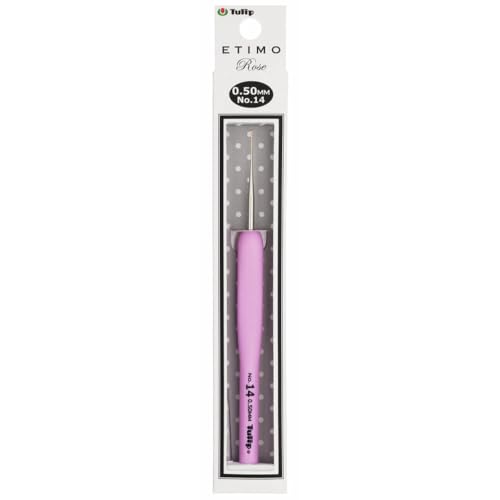 Tulip Needle Company TEL-14E Etimo Rose Steel Crochet Hook-Size 14/.5mm