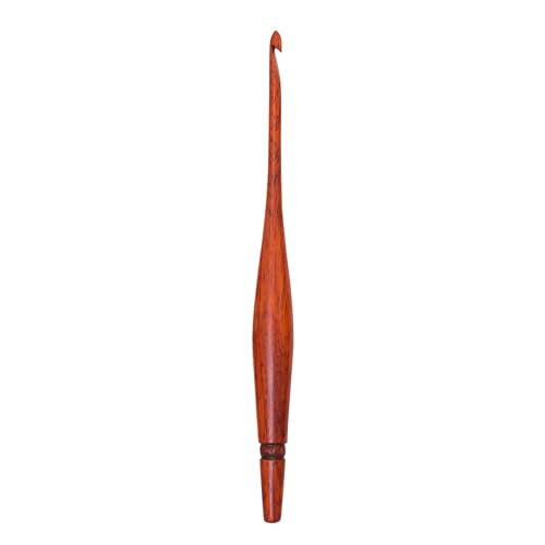 Ommi Ergonomic Handle Crochet Hooks | Handcrafted 6.7’’ Padauk Wood Crochet Hook | Knitting Needle, Craft Yarn Weave | Best Gift! (Padauk, 4 mm) - color: 4 mm