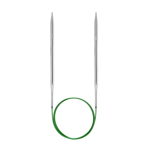 Soosui 5.5 mm Circular Knitting Needles US9|32 inches/80 Centimeters Long | Circular Knitting Needle, Made of Metal, Suitable for Weaving Scarves, Blankets, etc. - size: US9/5.5MM