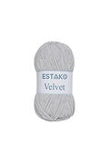 Estako Velvet Yarn for Crocheting, Super Bulky Chenille Yarn, Light Grey | ultra soft, plush, cozy, thick, fluffy, polyester, 100 g, 132 yds, amigurumi, 4.5 mm hook - color: 1120 - Light Grey, size: Pack of One