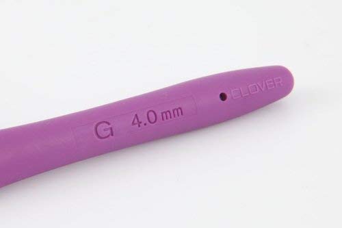 Clover 1045/G Purple Amour Crochet Hook, Size G, 4.0mm - size: US G / 4.00 mm