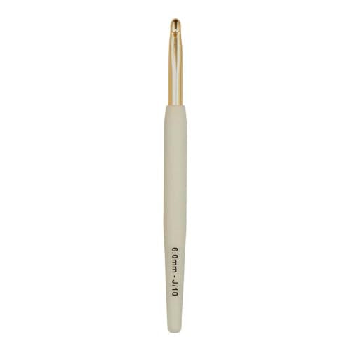 Knitter’s Pride Pearl Single-Ended Aluminum Crochet Hook - 6.00mm - size: 6.00 mm