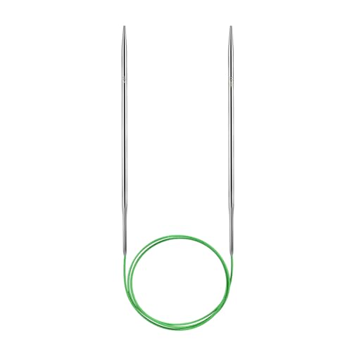 Soosui 3.5mm Circular Knitting Needles US4|32 inches/80 Centimeters Long | Circular Knitting Needle, Made of Metal, Suitable for Weaving Scarves, Blankets, etc. - size: US4/3.5MM