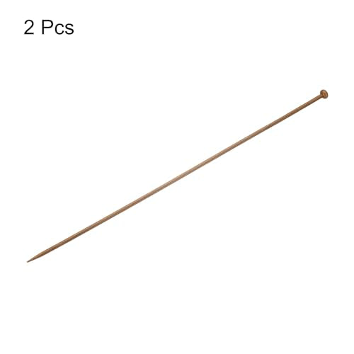 HARFINGTON 4mm Bamboo Knitting Needle Straight Single Pointed 13.8 Inch Long Wooden Sweater Knitting Needles US Size 6 for Yarn Beginners Hand Sock DIY - size: 4mm US Size 6