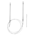 HARFINGTON Circular Knitting Needles 47.24" Stainless Steel US 10.5/6.5mm Knitting Needles 5.51" Short with Large Eye Sewing for Fast Knitting Sweater Sleeves - size: US 10.5/6.5mm x 47.24 inch (120cm)