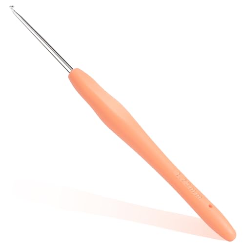 Small Size Crochet Hook Lace Crochet Needle, 1.75mm Crochet Hook, Ergonomic Crochet Hooks，Embroidery Thread Knitting Weaving Tool (1.75 mm) - size: 1.75mm