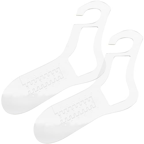VILLCASE 2 Pack Acrylic Sock Blockers for Knitting 9.84 X 7.87 X 0.11 Inch Sock Blocking Forms for Hand Knit Socks DIY Weave Knitting Tools for Shaping Display