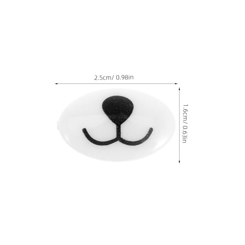 Lurrose Cloth Safety Mouth for Crochet Animals 100 Pcs Stuffed Animal Accessories for Doll Making Supplies Flat Bottom Mouth Pieces for Plush Toy DIY Projects