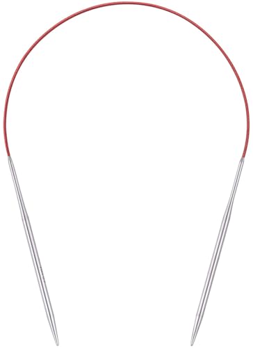Circular Knitting Needles 16 inch (40cm) - US Size 6 (4mm) Stainless Steel Round Knitting Needles for Hats, Socks & Baby Booties - size: 16in/4mm(US6)