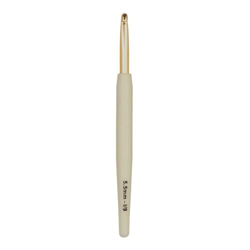 Knitter’s Pride Pearl Single-Ended Aluminum Crochet Hook - 5.50mm - size: 5.50 mm