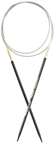 Lantern Moon Ebony Wood Fixed Circular Needles 16" (40cm) | US Size 3 (3.25mm) - size: US 3 (3.25mm)