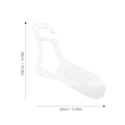 VILLCASE 2 Pack Acrylic Sock Blockers for Knitting 9.84 X 7.87 X 0.11 Inch Sock Blocking Forms for Hand Knit Socks DIY Weave Knitting Tools for Shaping Display