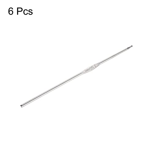 uxcell Stainless Steel Crochet Hook 1.5mm US Size 8 Knitting Needles for DIY Craft Yarn 6Pcs - size: 1.5mm
