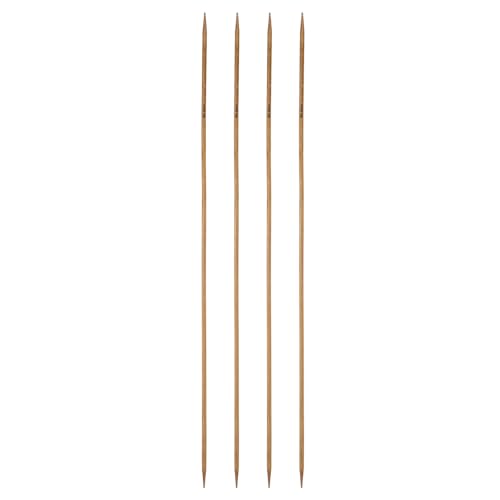 HARFINGTON 4Pcs Double Pointed Knitting Needles Size US 6 (4mm) 16" Long Carbonized Bamboo Straight Knitting Needles for Beginners Handmade Creative DIY Craft Yarn Projects - size: Size US 6 (4mm)