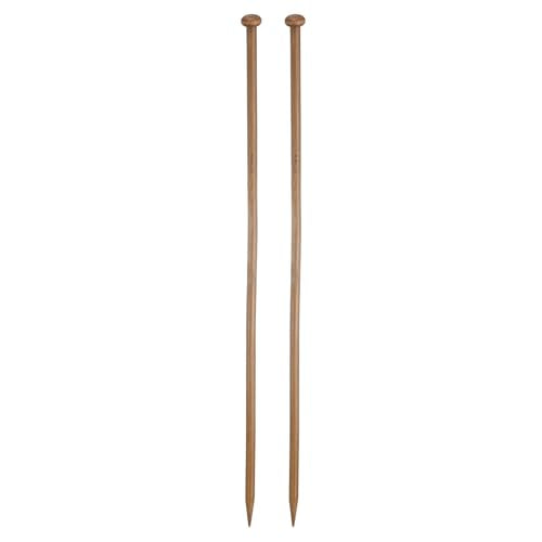 HARFINGTON 6.5mm Bamboo Knitting Needle Straight Single Pointed 13.8 Inch Long Wooden Sweater Knitting Needles US Size 10.25 for Yarn Beginners Hand Sock DIY - size: 6.5mm US Size 10.25