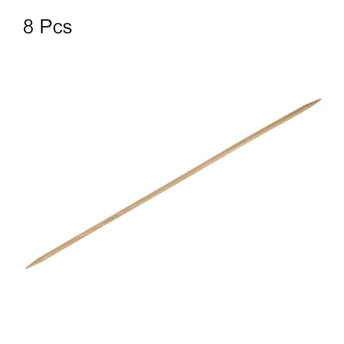 HARFINGTON 8Pcs Bamboo Knitting Needles Double Pointed Size US 6(4mm) Carbonized 10 Inch(25cm) Straight for Handmade Creative DIY Knitting Craft Yarn - size: US 6(4mm)