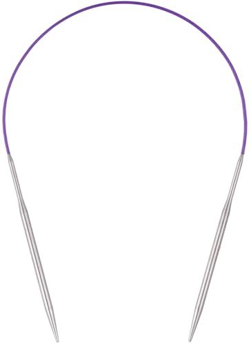 Circular Knitting Needles 16 inch (40cm) - US Size 7 (4.5mm) Stainless Steel Round Knitting Needles for Hats, Socks & Baby Booties - size: 16in/4.5mm(US7)