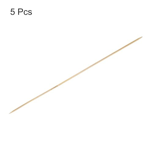 HARFINGTON 5Pcs Bamboo Knitting Needles Double Pointed Size US 1(2.25mm) Carbonized 7.9 Inch(20cm) Straight for Handmade Creative DIY Knitting Craft Yarn - color: Brown, size: US 1(2.25mm)