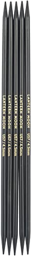 Lantern Moon Ebony Wood Double Pointed Needles 8" (20cm) | US Size 7 (4.5mm) - size: US 7 (4.5mm)
