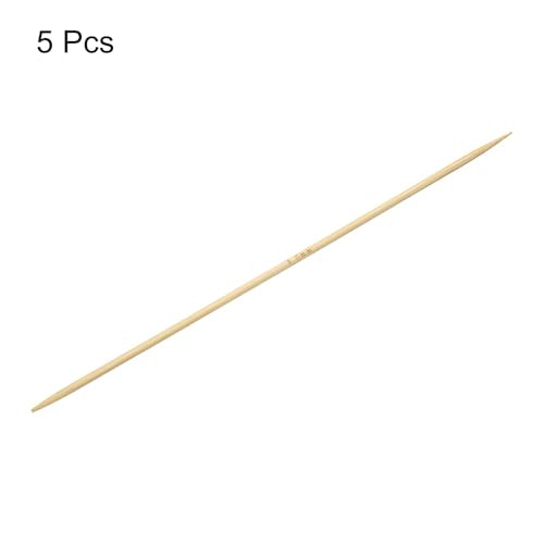Generic 5Pcs Bamboo Knitting Needles Double Pointed US 2.5(3mm) 7.9 Inch(20cm) Straight for Handmade Creative DIY Knitting Craft Yarn, Yellow