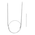 HARFINGTON Circular Knitting Needles 15.75" Stainless Steel US 1.5/2.5mm Knitting Needles 3.94" Short with Large Eye Sewing for Fast Knitting Sweater Sleeves - size: US 1.5/2.5mm x 15.75 inch (40cm)