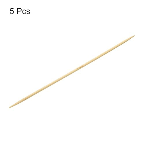 HARFINGTON 5Pcs Bamboo Knitting Needles Double Pointed US 4(3.5mm) 7.9 Inch(20cm) Straight for Handmade Creative DIY Knitting Craft Yarn, Yellow - color: Yellow, size: US 4(3.5mm)
