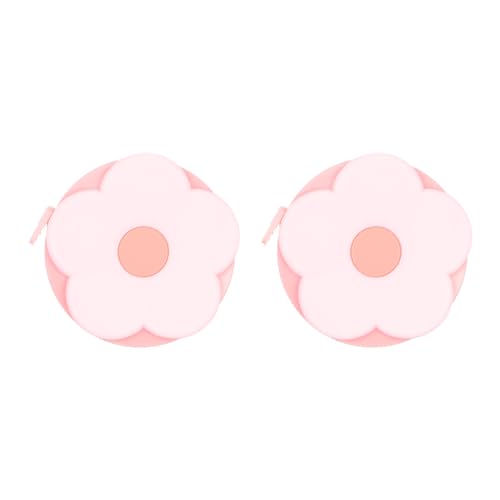 HARFINGTON 2pcs Soft Tape Measure 60-Inch 1.5 Meter Retractable Mini Cartoon Measuring Tape Cute Tape Ruler for Sewing Craft Cloth Body Measurements, Pink Flower - color: Pink Flower