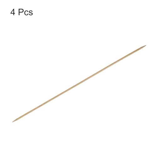 HARFINGTON 4Pcs Bamboo Knitting Needles Double Pointed Size US 6(4mm) Carbonized 14 Inch(36cm) Straight for Handmade Creative DIY Knitting Craft Yarn - size: US 6(4mm)