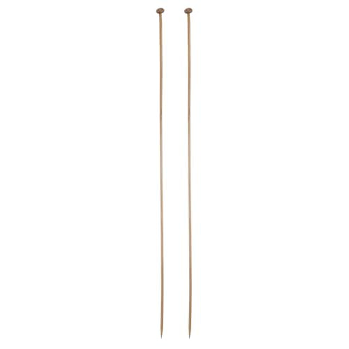 HARFINGTON 2.5mm Bamboo Knitting Needle Straight Single Pointed 13.8 Inch Long Wooden Sweater Knitting Needles US Size 1.5 for Yarn Beginners Hand Sock DIY - size: 2.5mm US Size 1.5