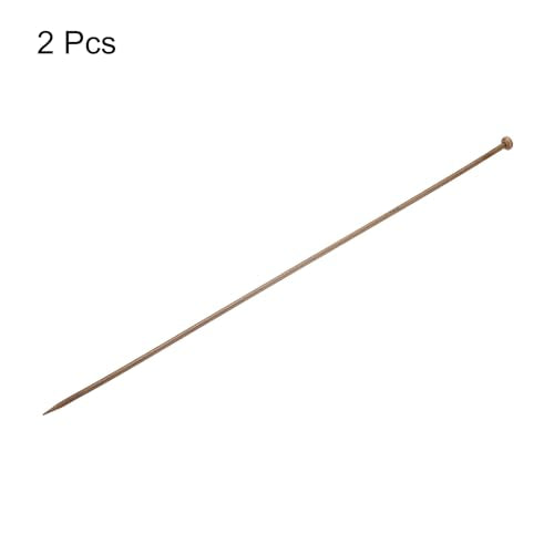 HARFINGTON 3.5mm Bamboo Knitting Needle Straight Single Pointed 13.8 Inch Long Wooden Sweater Knitting Needles US Size 4 for Yarn Beginners Hand Sock DIY - size: 3.5mm US Size 4