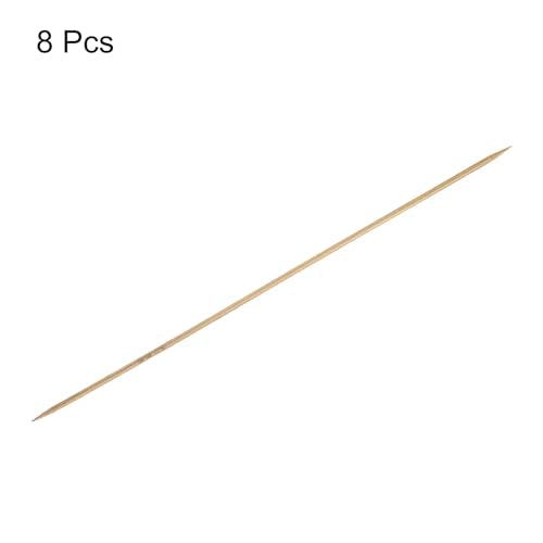 HARFINGTON 8Pcs Bamboo Knitting Needles Double Pointed Size US 2.5(3mm) Carbonized 10 Inch(25cm) Straight for Handmade Creative DIY Knitting Craft Yarn - size: US 2.5(3mm)