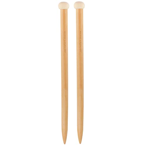 JubileeYarn Jumbo Birch Knitting Needles - US 36 (20mm) - 16" Long - 1 Pair - size: US 36/20mm (16" Long)