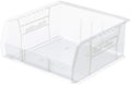 Akro-Mils 30235 AkroBins Plastic Storage Bins, 11"x11"x5", Clear, 6-Pack | Space-Saving Stackable Bins for Garage, Pantry, Craft Organization - color: Clear