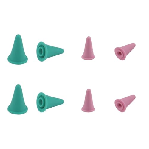 8pcs Knitting Needle Point Protectors, Silicone Knitting Needle Tip Cap Stoppers Stitch Stopper Protector Cover Crocheting Accessories Supplies (Pink Small and Green Large), SATONBEYI - color: Green & Pink, size: Silicone-Large/Samll-8P